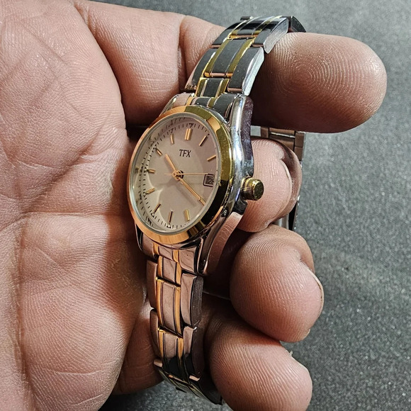 TFX Distributed By Bulova Ladies Quartz Watch Silver / Gold Tone Working shows s - Picture 2 of 11